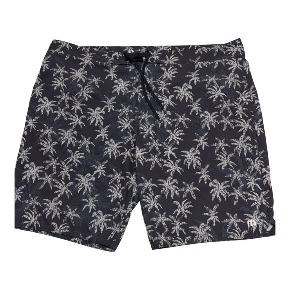 TravisMathew Men's Hybrid‎ Board Shorts 42 Palm Tree Swim Trunks Stretch Beach